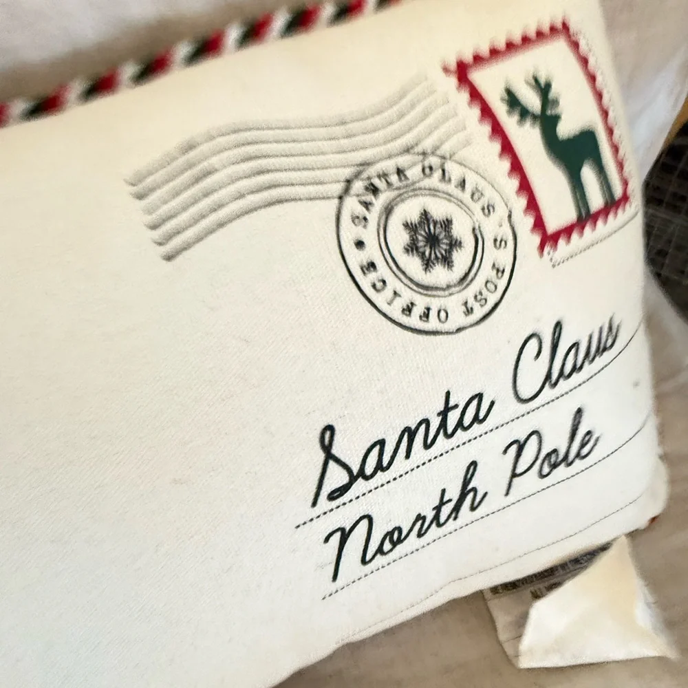 New Christmas holiday letter to Santa pillow